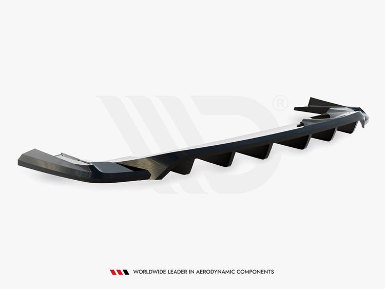 Central Rear Splitter (Vertical Bars) Porsche Taycan Mk1 - Wayside Performance 