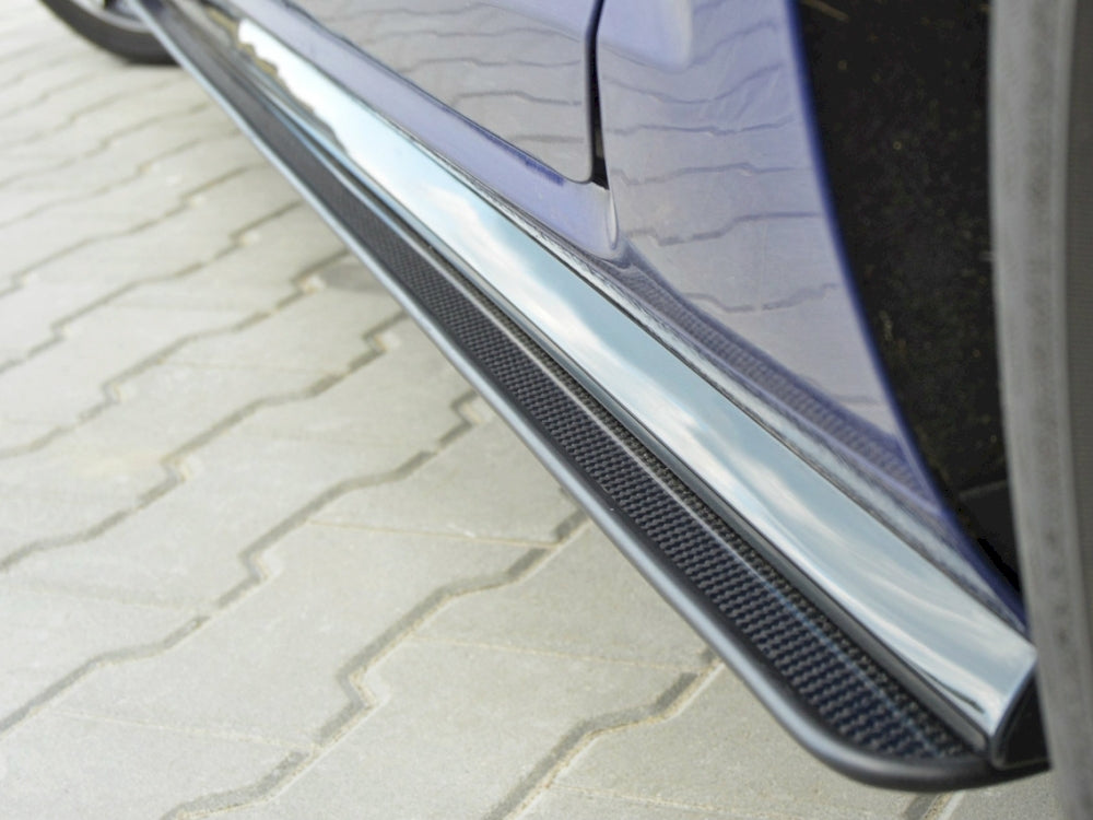 Reduced - Racing Side Skirts Diffusers Vw Golf R 7.5 (2017-19) (Carbon) - Wayside Performance 
