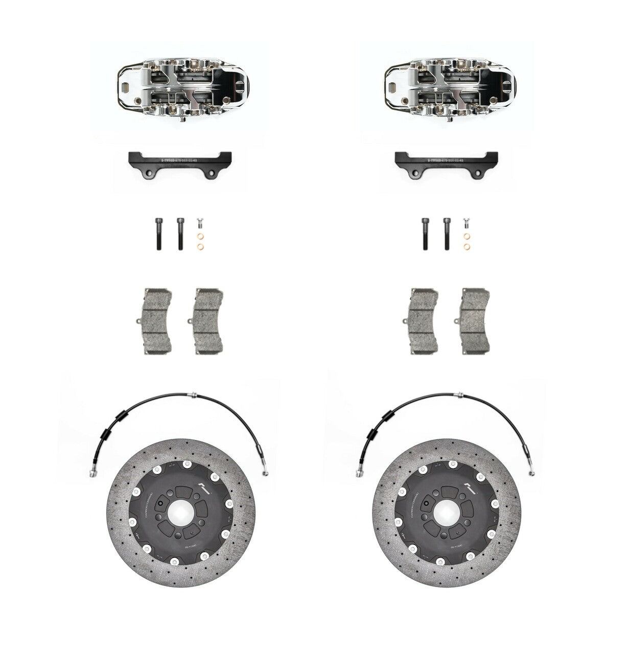 Racingline Performance Stage 3+ Carbon Ceramic Brake Kit - 380mm - MQB Cars - Wayside Performance 