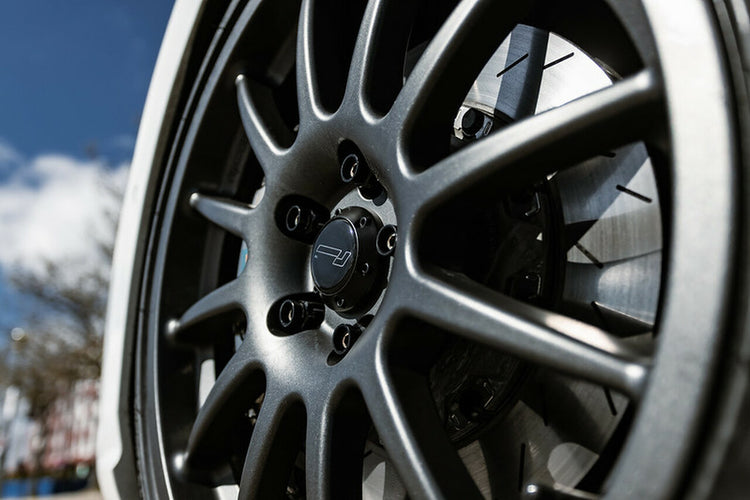 Racingline Cup Edition 8.5J x 18inch Alloy Wheels - Satin Graphite Grey - Wayside Performance 