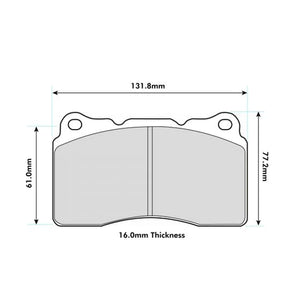 PBS Front Performance Brake Pads for Renault Megane 3 265 250 8017 - Wayside Performance 