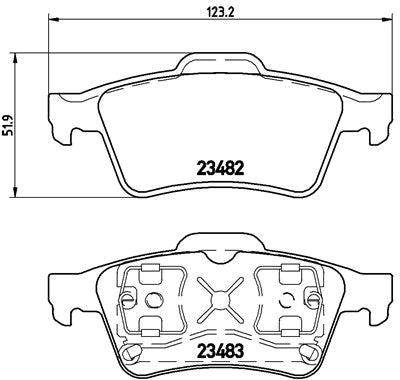 Renault Megane II RS 225 Rear ProTrack with Teves Performance Brake Pads 8152PT - Wayside Performance 