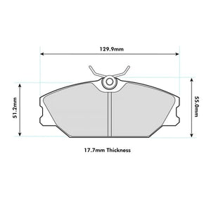 PBS Front Performance Brake Pads for Renault Clio 172/182 - Wayside Performance 