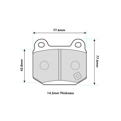 PBS NISSAN 350Z 3.5 V6 24V Rear Protrack Pads 8198PT - Wayside Performance 