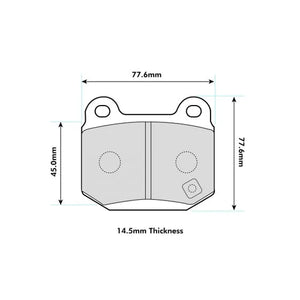 PBS VAUXHALL VX220 2.2 2.2i Protrack Pads 8198PT - Wayside Performance 