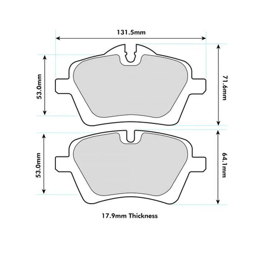 PBS MINI R50 to R61 Front ProRace Performance Brake Pads 8471PR - Wayside Performance 