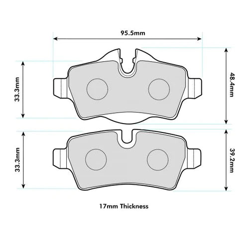 PBS MINI Rear ProTrack Performance Brake Pads 8472PT - Wayside Performance 