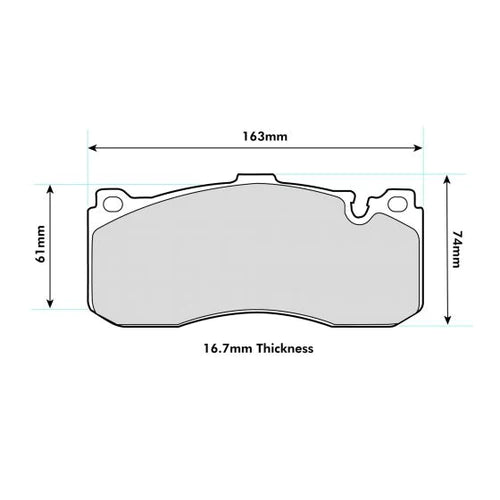 PBS MINI (R56)John Cooper Works GP 2012 2013 PBS Prorace front Pads 8594PR - Wayside Performance 