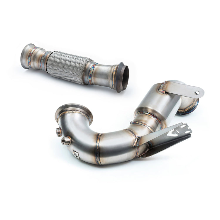 Cobra Sport Mercedes-AMG CLA 45 S Front Downpipe Sports Cat / De-Cat Performance Exhaust - Wayside Performance 