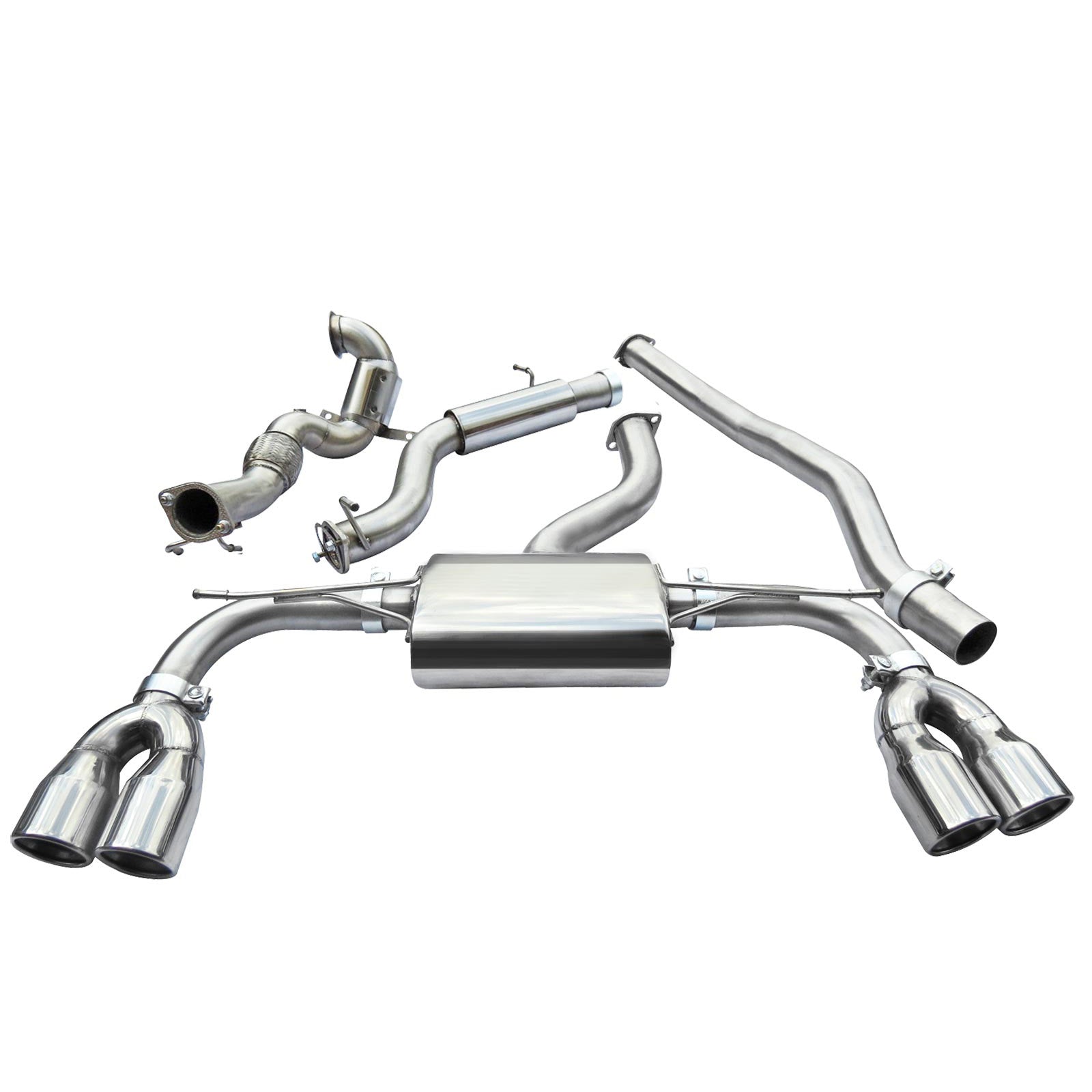 Cobra Sport Audi S3 (8V) Saloon (Non-Valved) (13-18) Turbo Back Performance Exhaust - Wayside Performance 