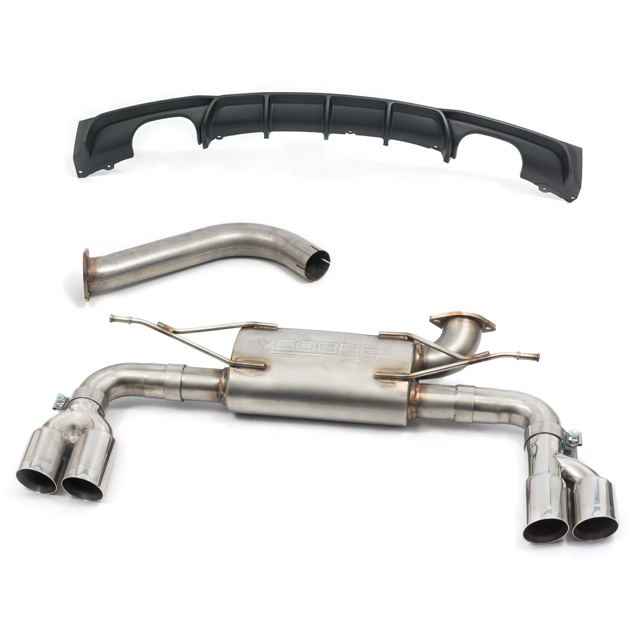 Cobra Sport BMW 325D (F30 LCI/F31 LCI) (2015-19) Quad Exit M3 Style Performance Exhaust Conversion - Wayside Performance 