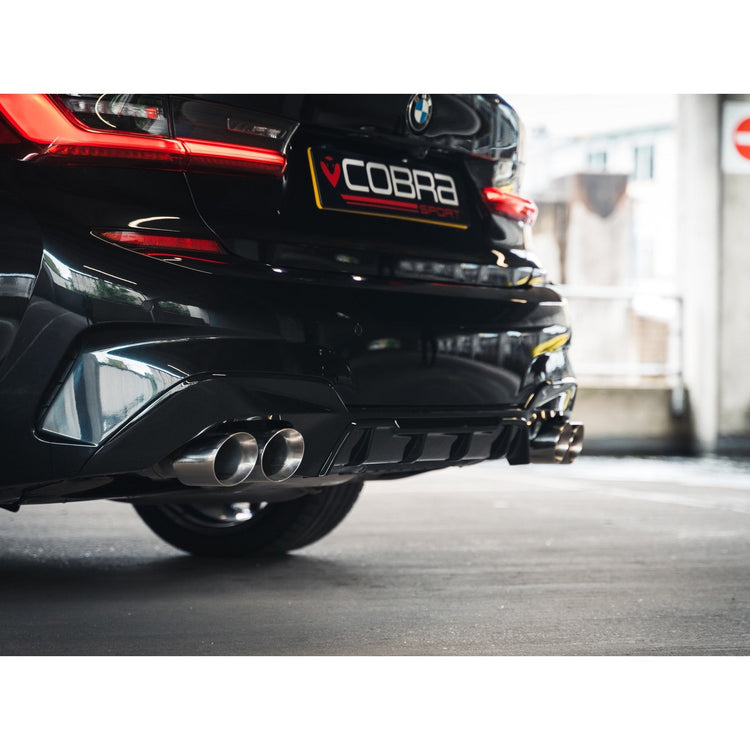 Cobra Sport BMW 330i Touring (G21) (19>) Non-Valved Quad Exit M3 Style Performance Exhaust - Wayside Performance 