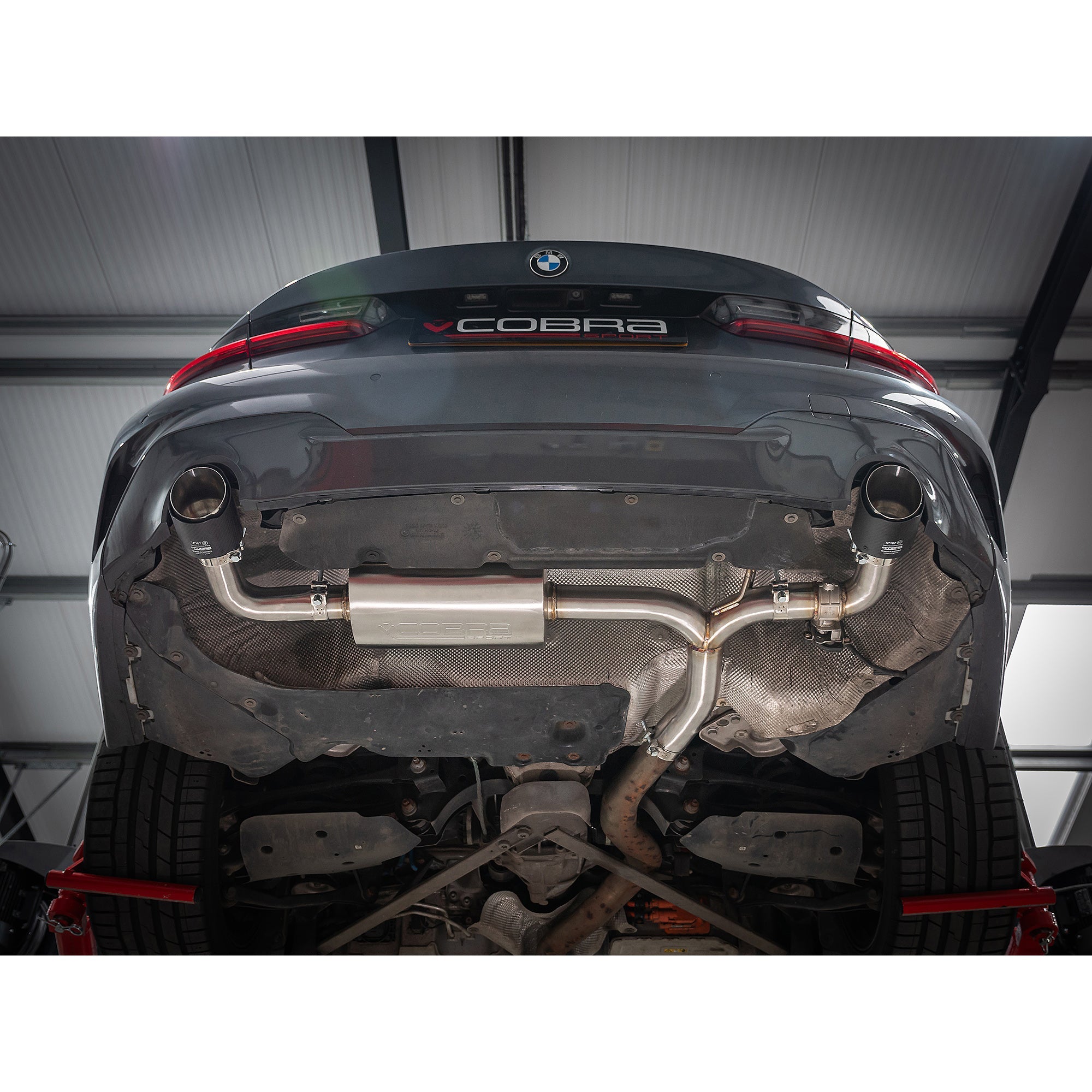 Cobra Sport BMW 330e (G20) (19>) Valved Dual Exit Rear Axle Back Performance Exhaust - Wayside Performance 