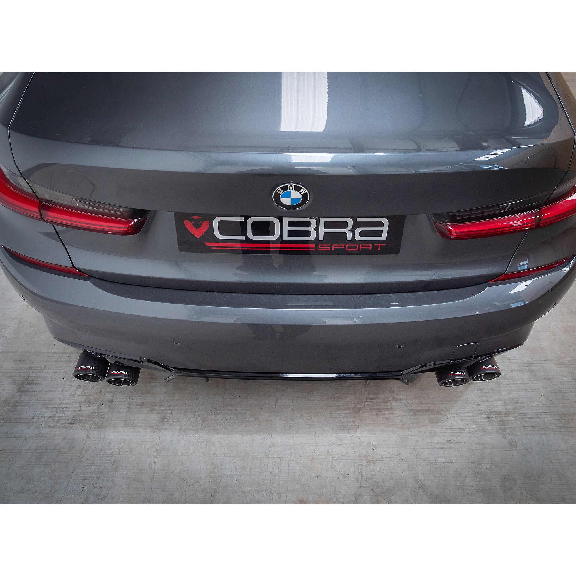 BMW 330e (G20) (19>) Valved Quad Exit Rear Axle Back M3 Style Performance Exhaust - Wayside Performance 