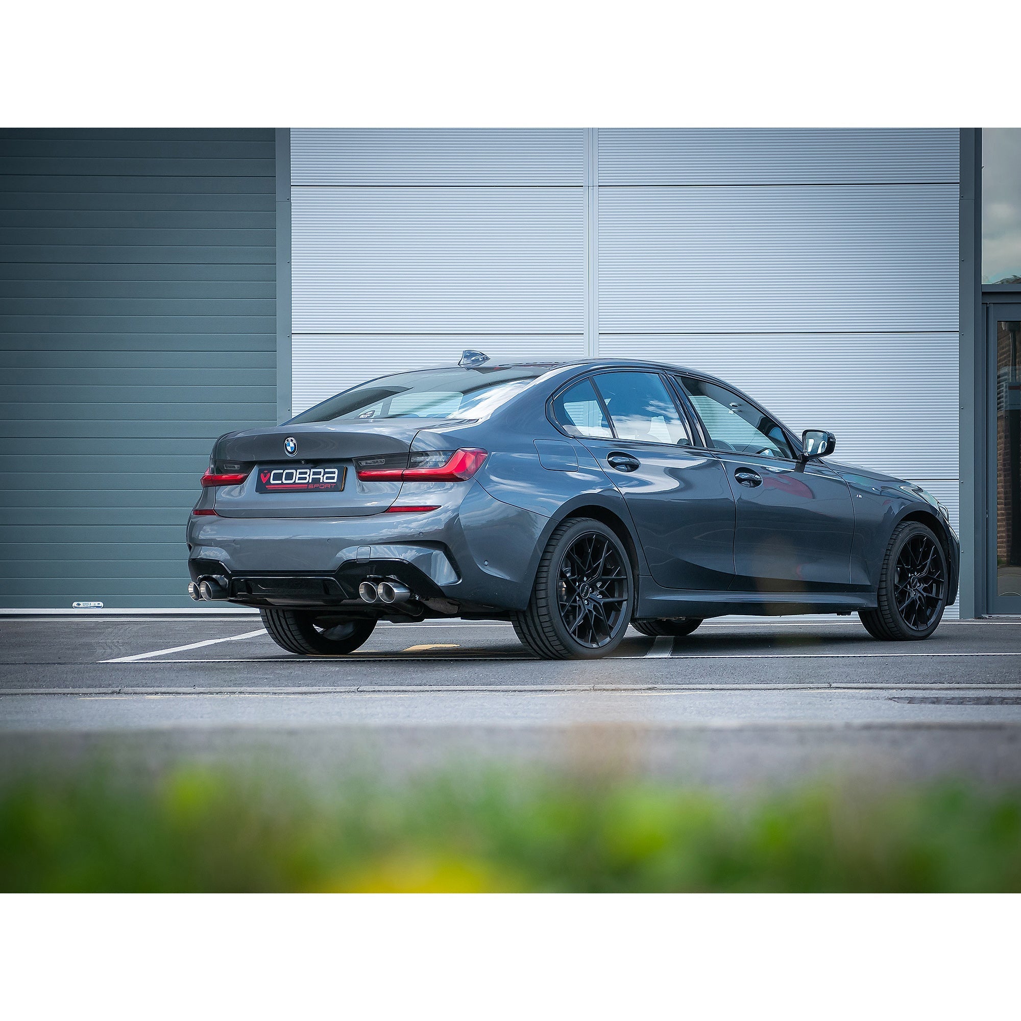 BMW 330e Touring (G21) (19>) Valved Quad Exit Rear Axle Back M3 Style Performance Exhaust - Wayside Performance 