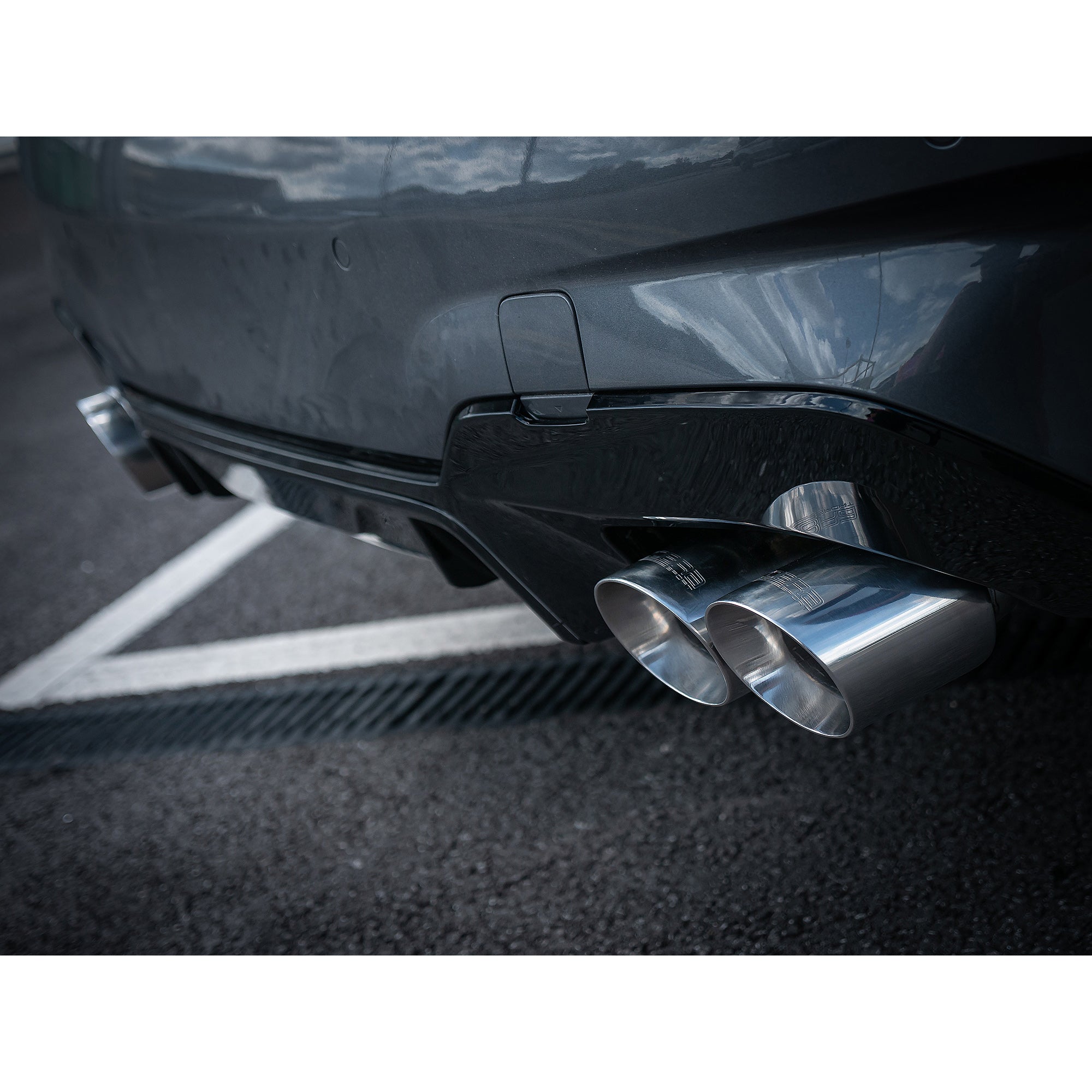 BMW 330e Touring (G21) (19>) Valved Quad Exit Rear Axle Back M3 Style Performance Exhaust - Wayside Performance 