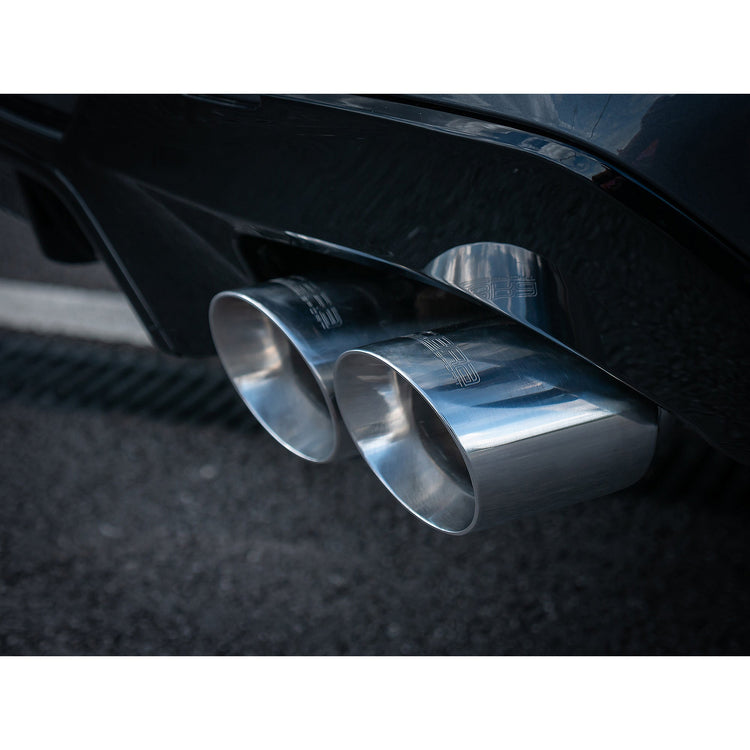 BMW 330e (G20) (19>) Valved Quad Exit Rear Axle Back M3 Style Performance Exhaust - Wayside Performance 