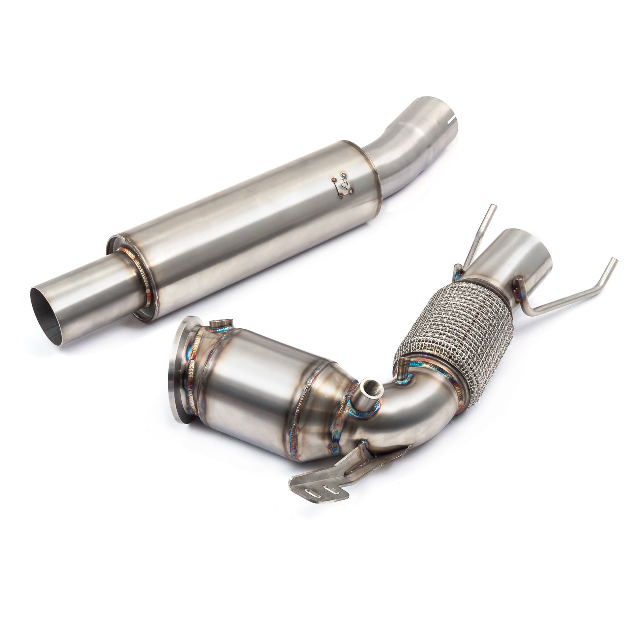 BMW M135i (F40) Front Downpipe Sports Cat / De-Cat To Cobra Sport Performance Exhaust Package - Wayside Performance 