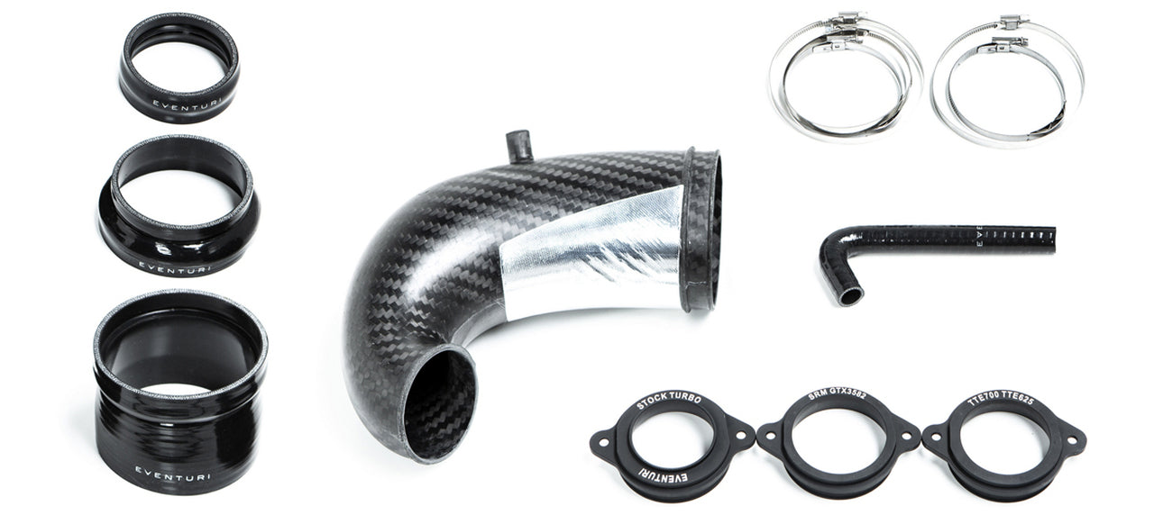 Eventuri Carbon Fibre Turbo Inlet - Audi RS3 8V FL /TT RS / RSQ3 / RS3 8Y - Wayside Performance 