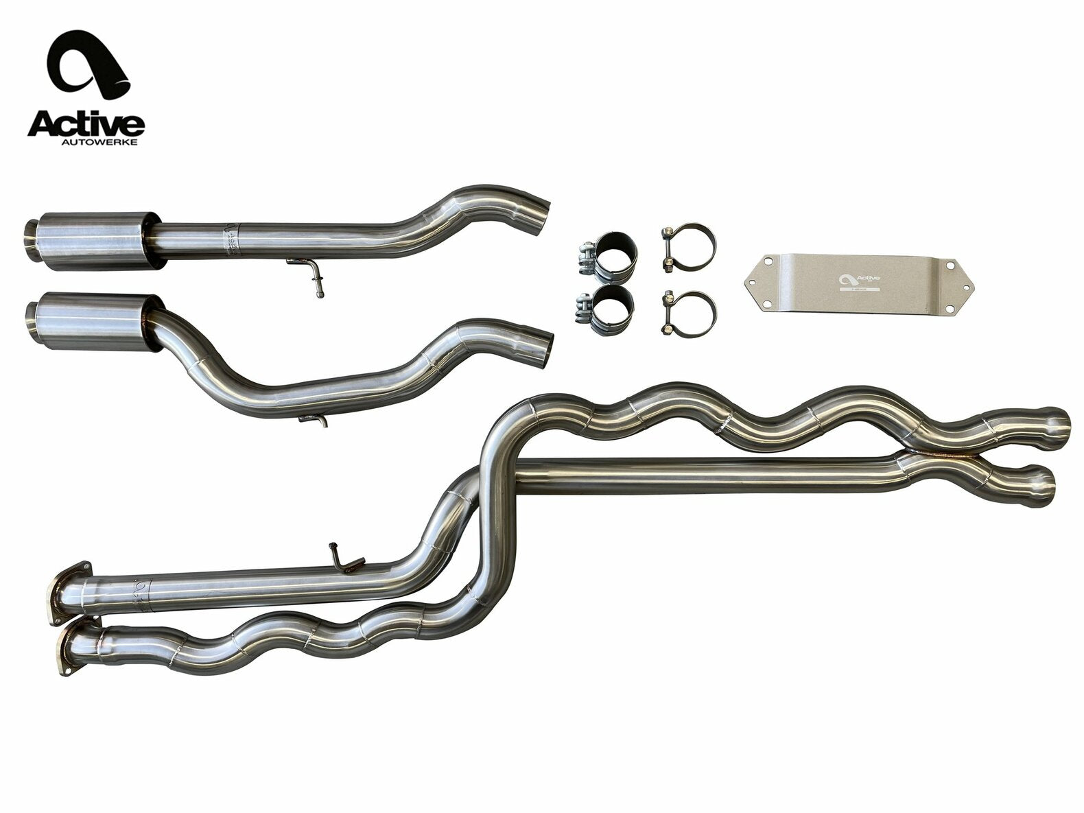 Active Autowerke Equal Length Mid Pipe Resonated - F8X M3 & M4 - Wayside Performance 