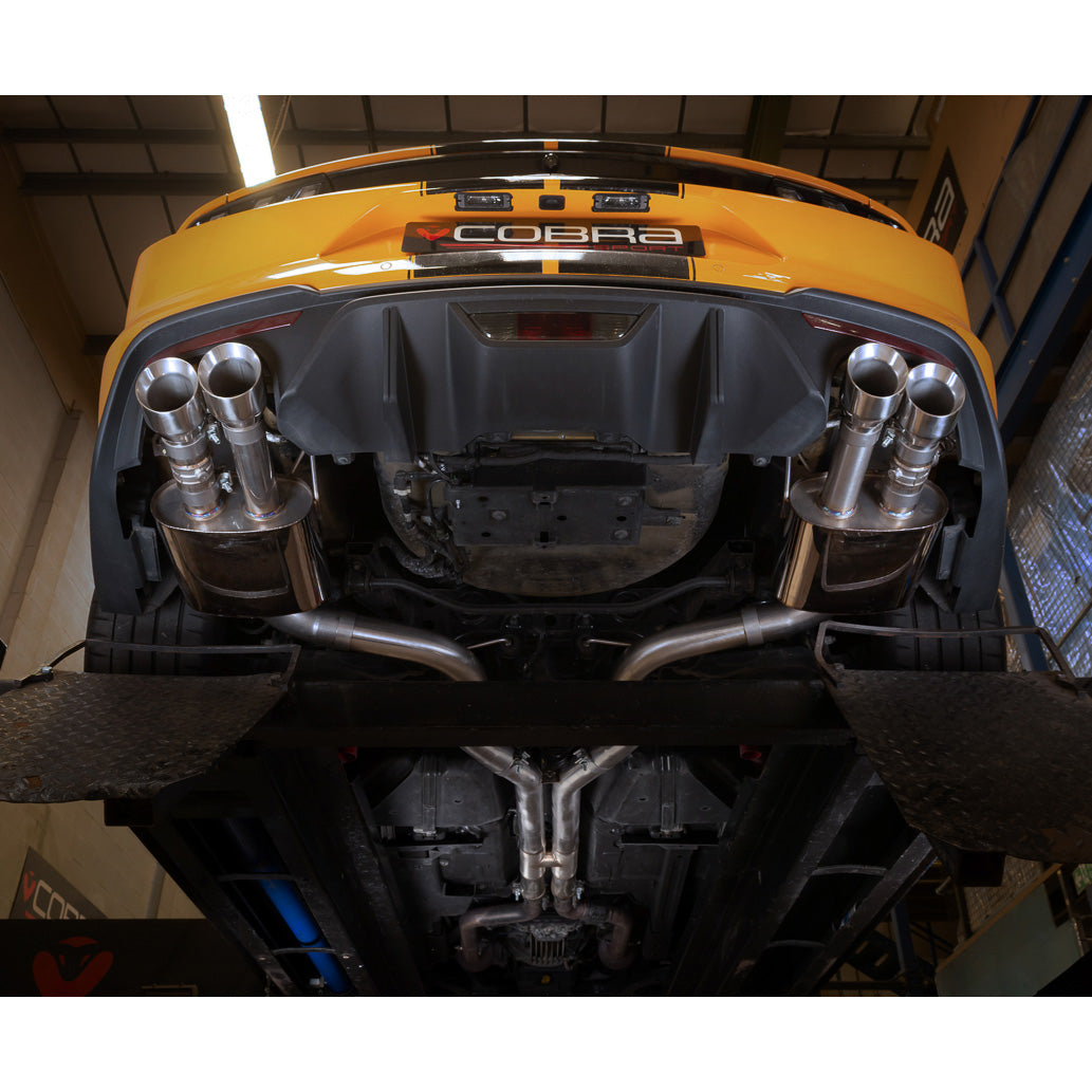 Cobra Sport Ford Mustang 5.0 V8 GT (2018>) Facelift 3" Valved Cat Back Performance Exhaust - Wayside Performance 