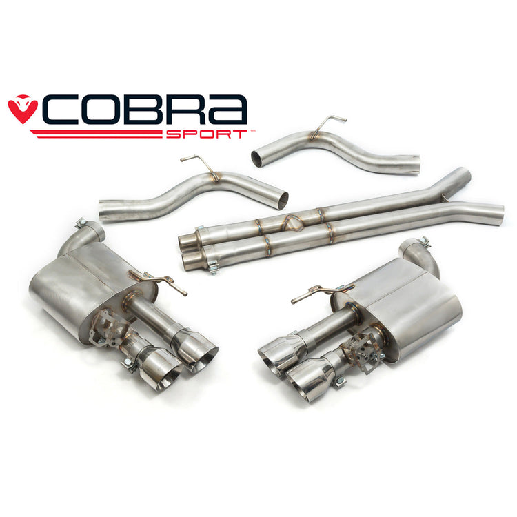 Cobra Sport Ford Mustang 5.0 V8 GT (2018>) Facelift 3" Valved Cat Back Performance Exhaust - Wayside Performance 