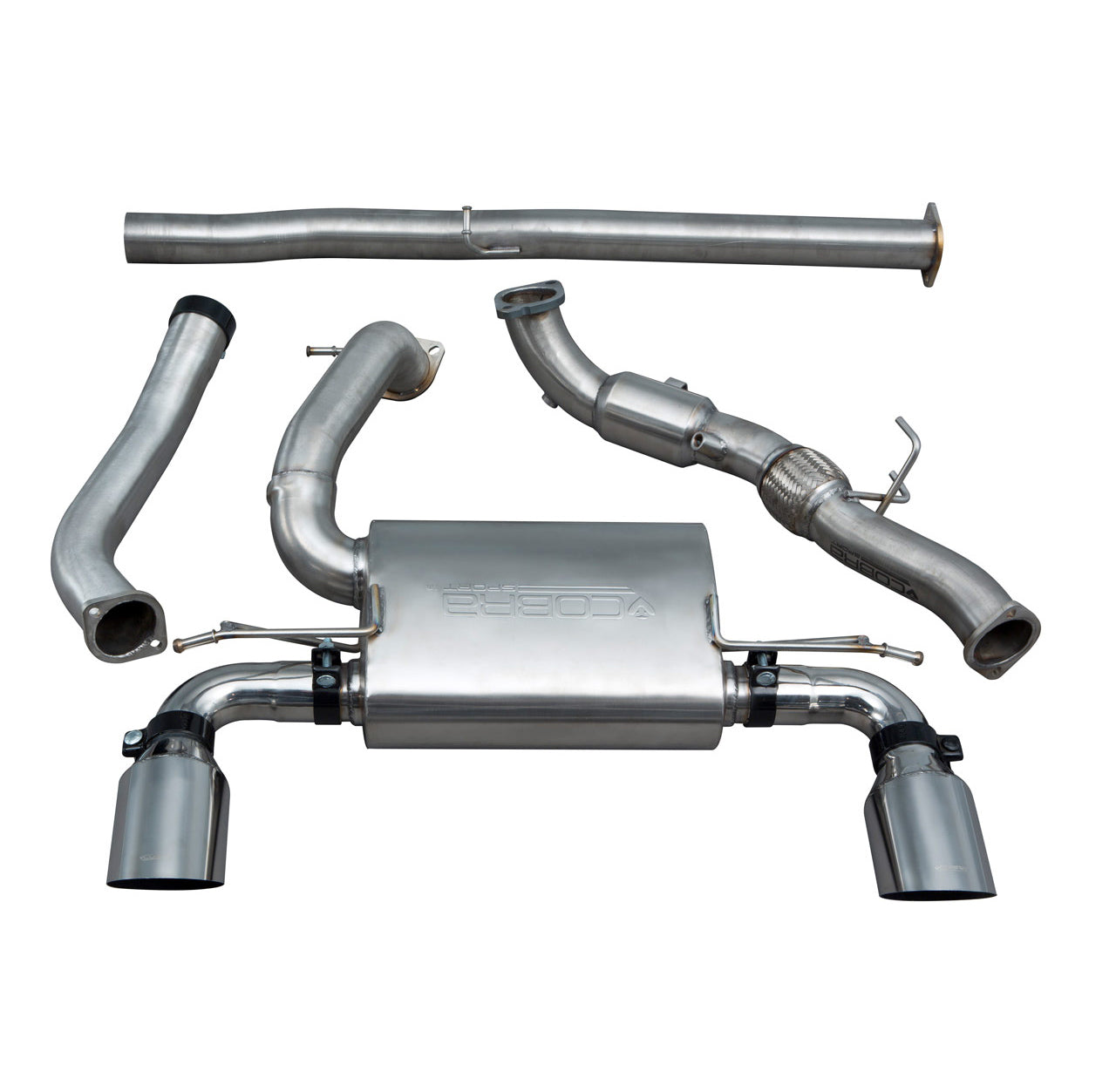 Cobra Sport Ford Focus RS (MK3) Turbo Back Performance Exhaust - Wayside Performance 