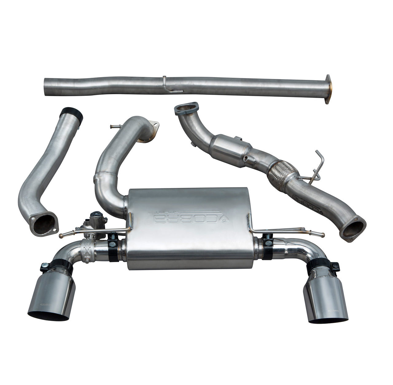 Cobra Sport Ford Focus RS (MK3) Turbo Back Performance Exhaust - Wayside Performance 