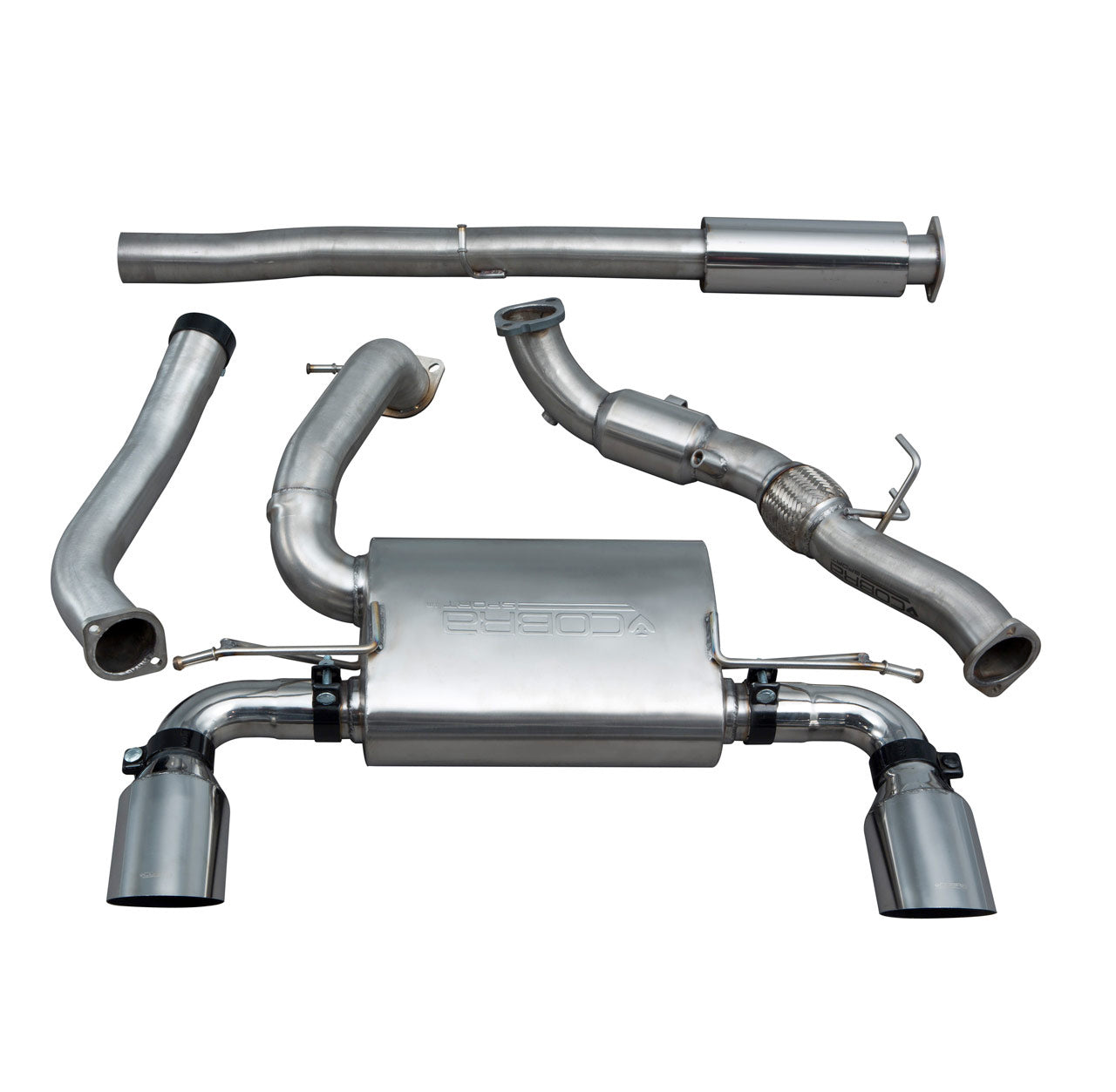 Cobra Sport Ford Focus RS (MK3) Turbo Back Performance Exhaust - Wayside Performance 