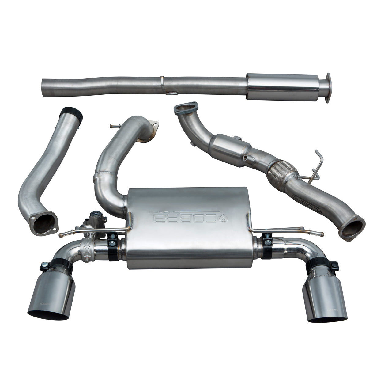 Cobra Sport Ford Focus RS (MK3) Turbo Back Performance Exhaust - Wayside Performance 