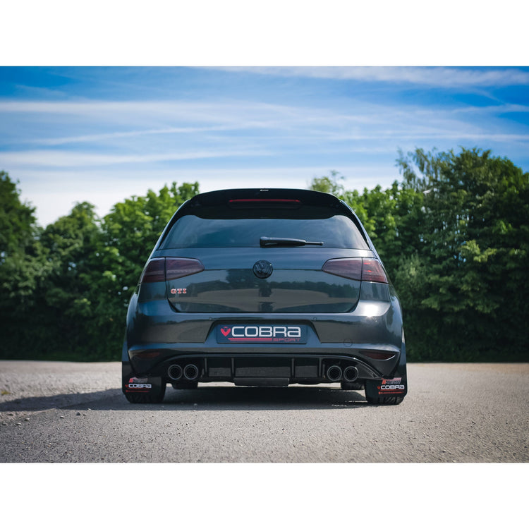 Cobra Sport VW Golf GTI (Mk7) 2.0 TSI (5G) (12-17) Quad Exit Turbo Back Golf R Style Performance Exhaust - Wayside Performance 