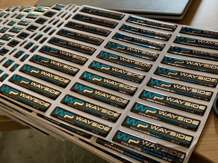 Wayside Performance Gel domed badges - Wayside Performance 
