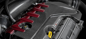 Eventuri Carbon Fibre Black and Red Engine Cover - RS3 Gen 2 / TTRS 8S / RS3 8Y - Wayside Performance 