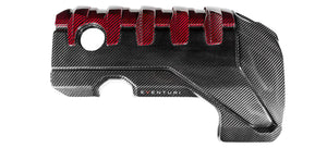 Eventuri Carbon Fibre Black and Red Engine Cover - RS3 Gen 2 / TTRS 8S / RS3 8Y - Wayside Performance 