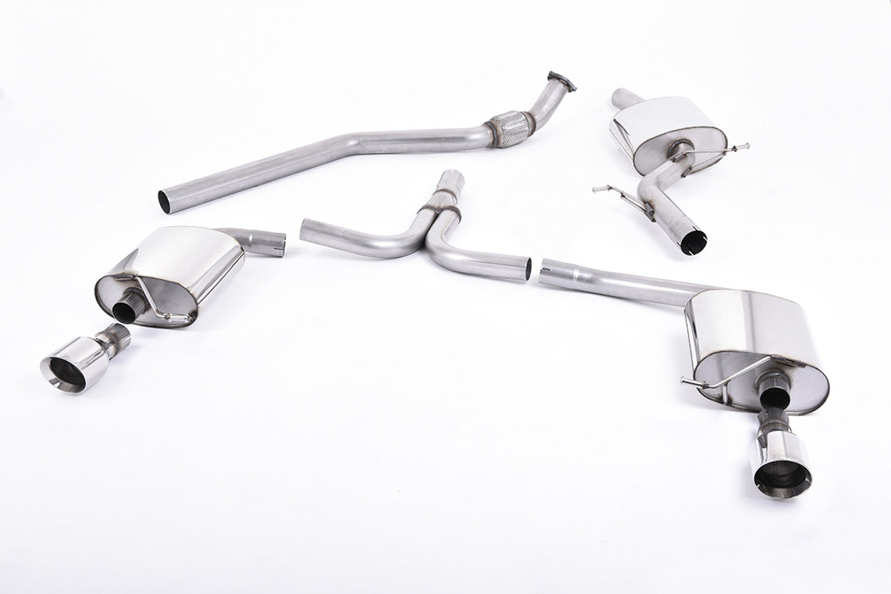 Milltek Cat-Back Exhaust for Audi A4 2.0 TFSI S line B8 - Wayside Performance 