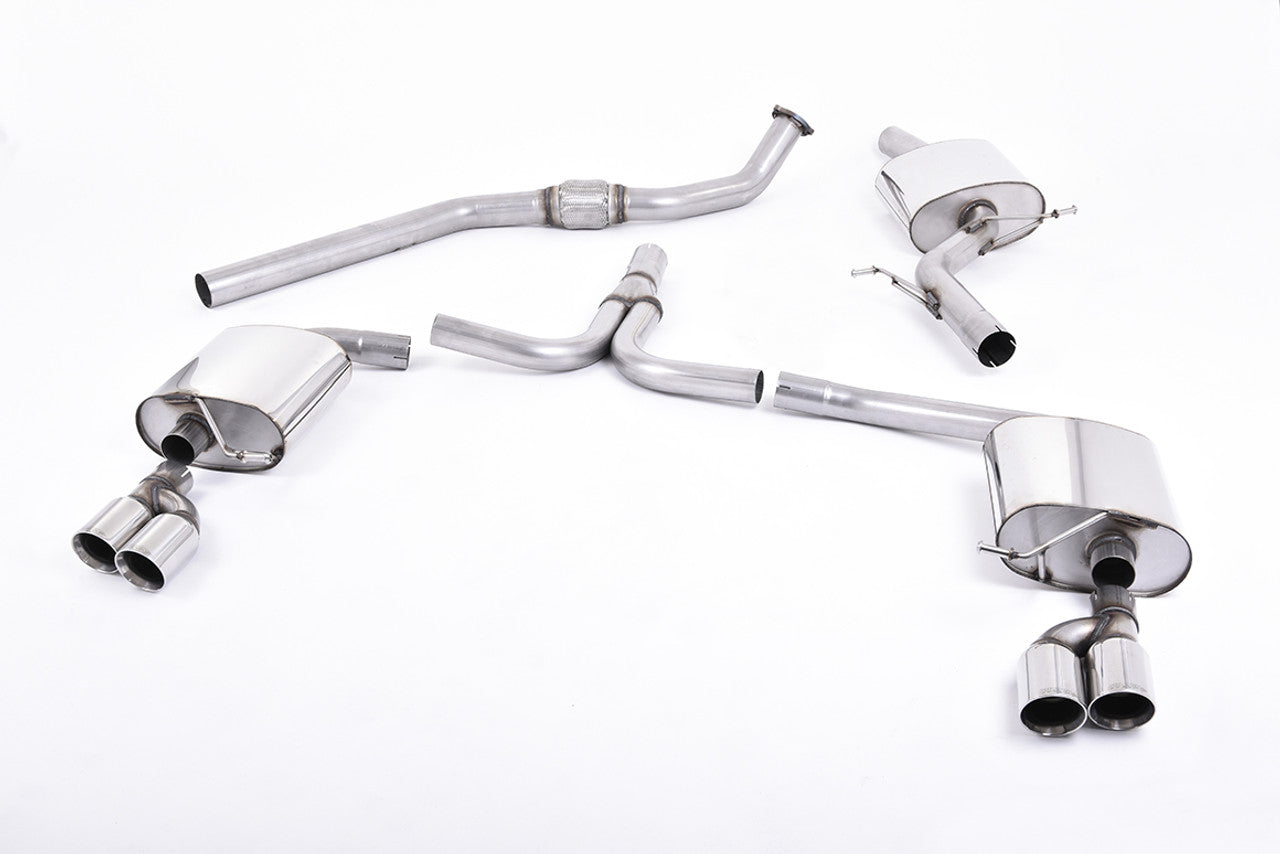 Milltek Cat-Back Exhaust for Audi A4 2.0 TFSI S line B8 - Wayside Performance 