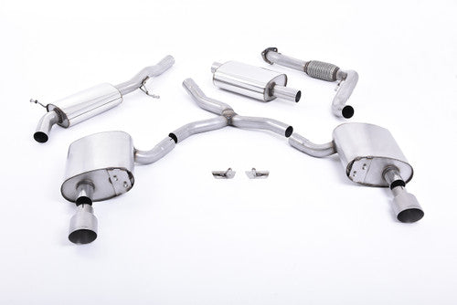 Milltek Cat-Back Exhaust for Audi A4 (B9) 2.0 TFSI Quattro - Wayside Performance 