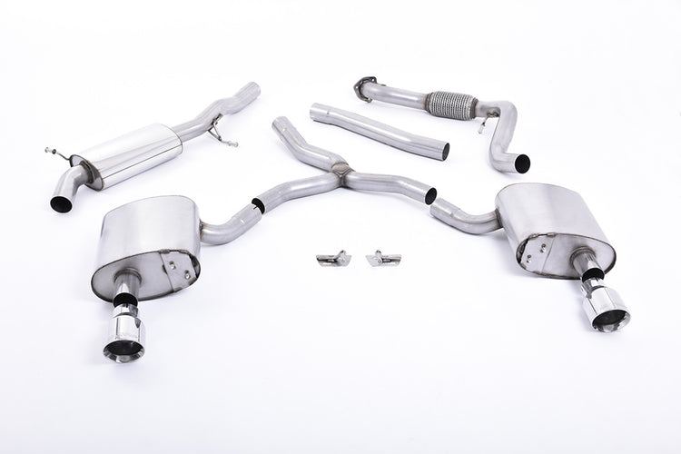 Milltek Cat-Back Exhaust for Audi A4 (B9) 2.0 TFSI Quattro - Wayside Performance 