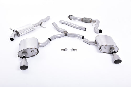 Milltek Cat-Back Exhaust for Audi A4 (B9) 2.0 TFSI Quattro - Wayside Performance 