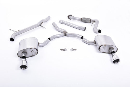 Milltek Cat-Back Exhaust for Audi A4 (B9) 2.0 TFSI Quattro - Wayside Performance 