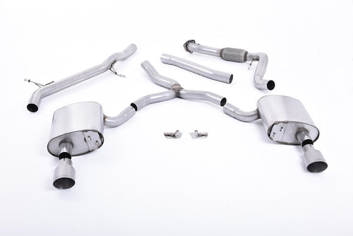 Milltek Cat-Back Exhaust for Audi A4 (B9) 2.0 TFSI Quattro - Wayside Performance 