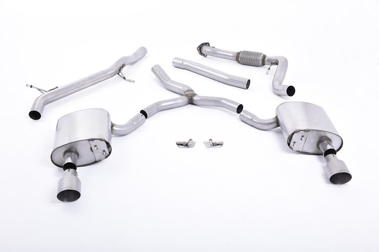 Milltek Cat-Back Exhaust for Audi A4 (B9) 2.0 TFSI Quattro - Wayside Performance 