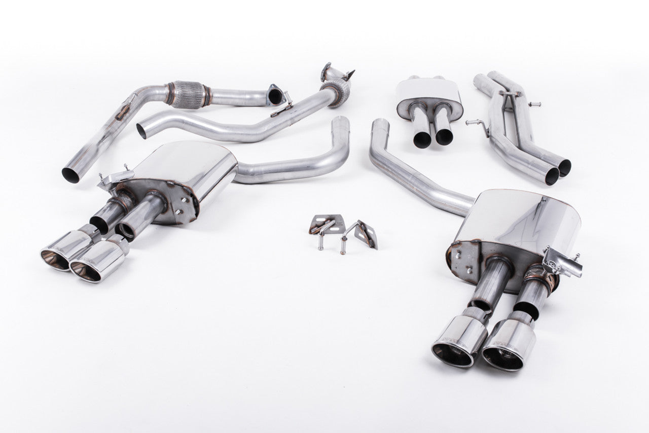 Milltek Cat-Back Exhaust - S4 (B9) - Non-Sport Diff Cars - Wayside Performance 