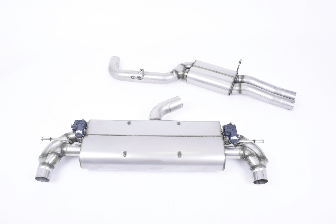 Milltek Cat Back Resonated with Polished Oval Trims - TT Mk3 - TTRS 2.5TFSI Quattro (OPF/GPF Models) - Wayside Performance 