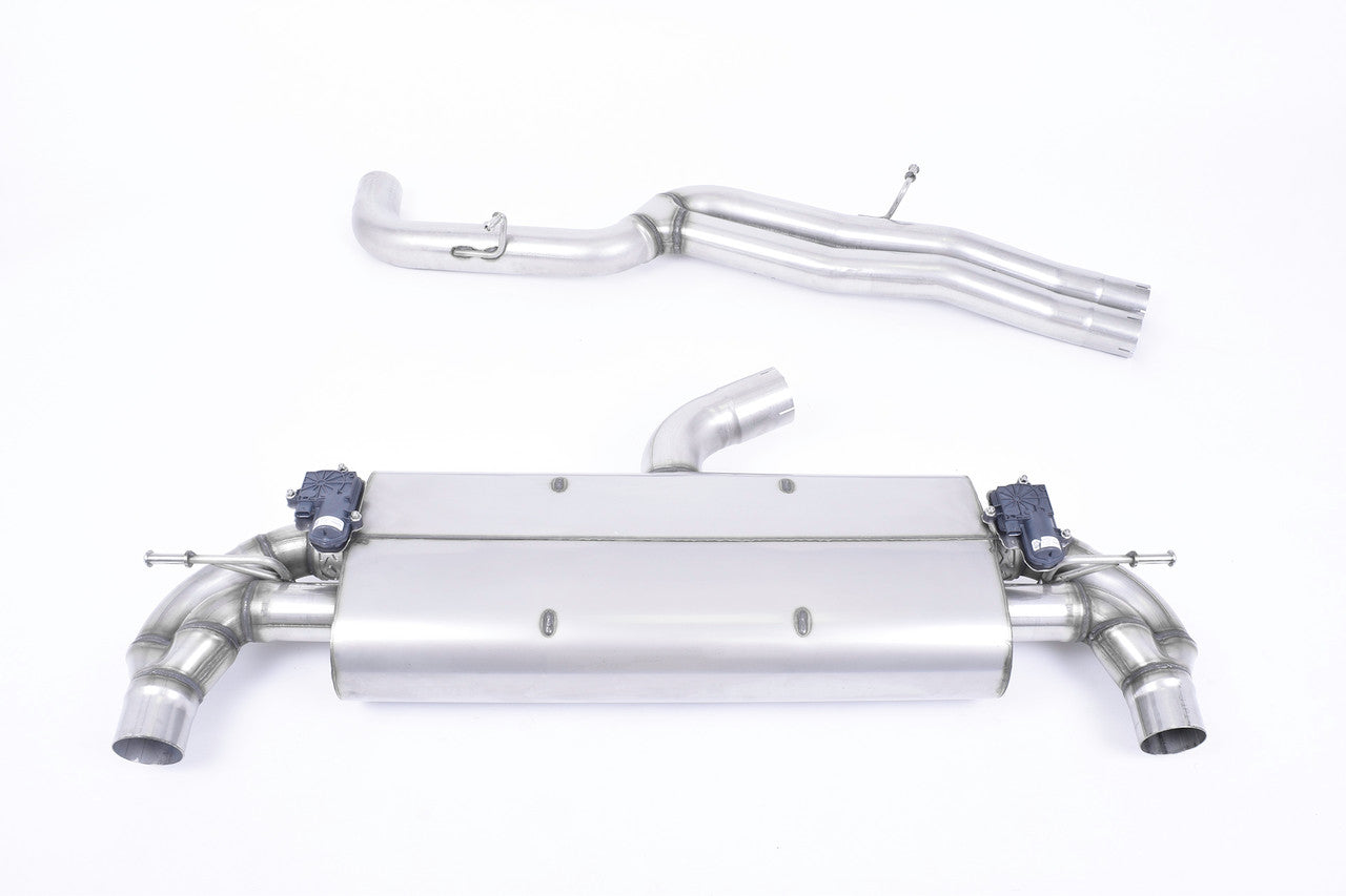 Milltek Cat Back Non-Resonated with Cerakote Black Oval Trims - TT Mk3 - TTRS 2.5TFSI Quattro (OPF/GPF Models) - Wayside Performance 