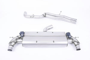 Milltek Cat Back Non-Resonated with Cerakote Black Oval Trims - TT Mk3 - TTRS 2.5TFSI Quattro (OPF/GPF Models) - Wayside Performance 