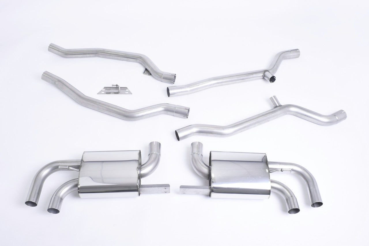 Milltek Cat-back Exhaust - Non-resonated (louder). OEM-look (uses OE Tips) - Cayenne - 958 Turbo 4.8 V8 - 2010-2020 - SSXPO108 - Wayside Performance 