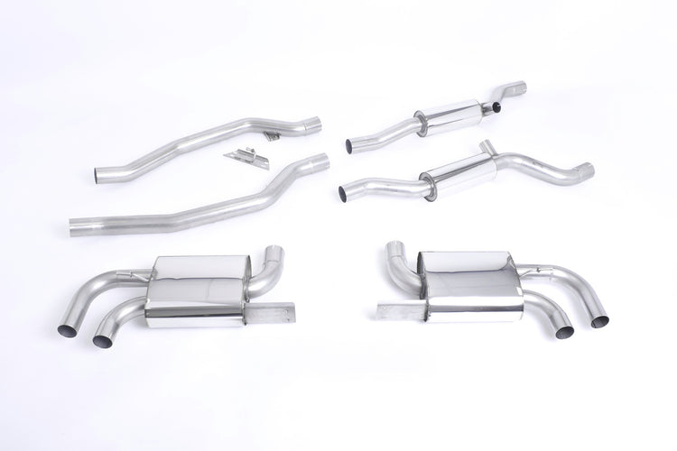 Milltek Cat-back Exhaust - Resonated (quieter). OEM-look (uses OE Tips) - Cayenne - 958 Turbo 4.8 V8 - 2010-2020 - SSXPO109 - Wayside Performance 