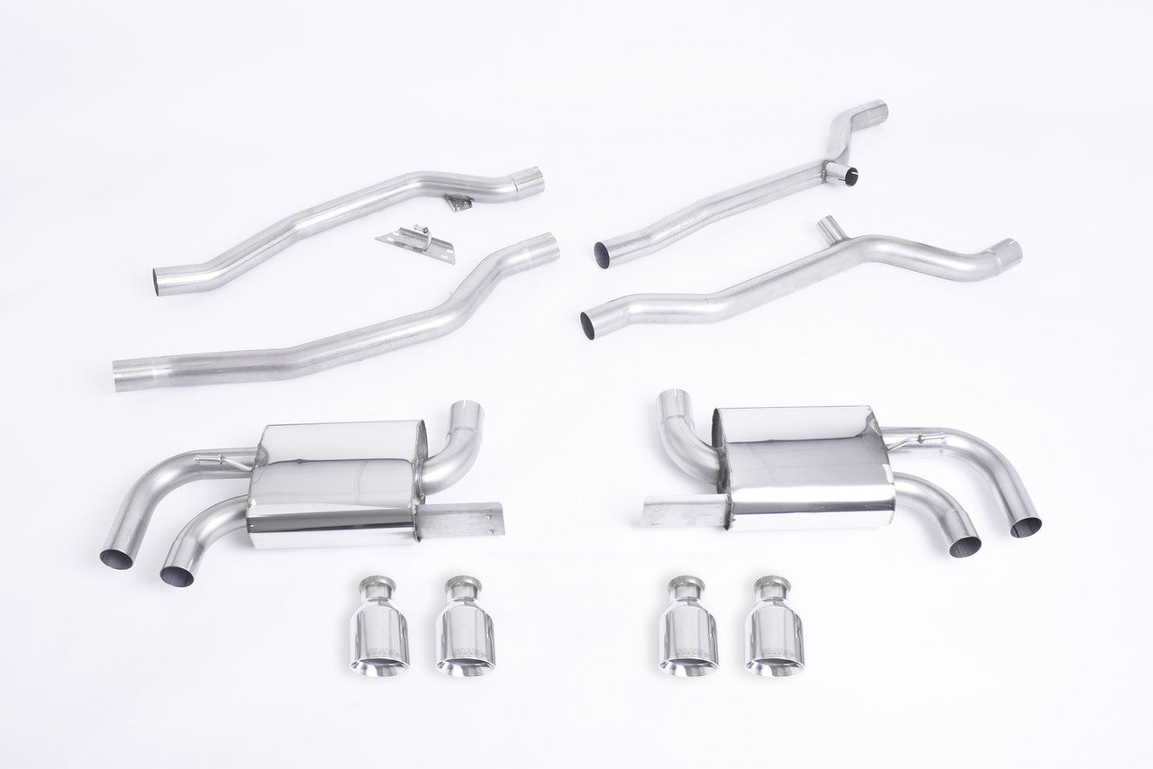 Milltek Cat-back Exhaust - Non-resonated (louder). Cup-style - Cayenne - 958 Turbo 4.8 V8 - 2010-2020 - SSXPO110 - Wayside Performance 