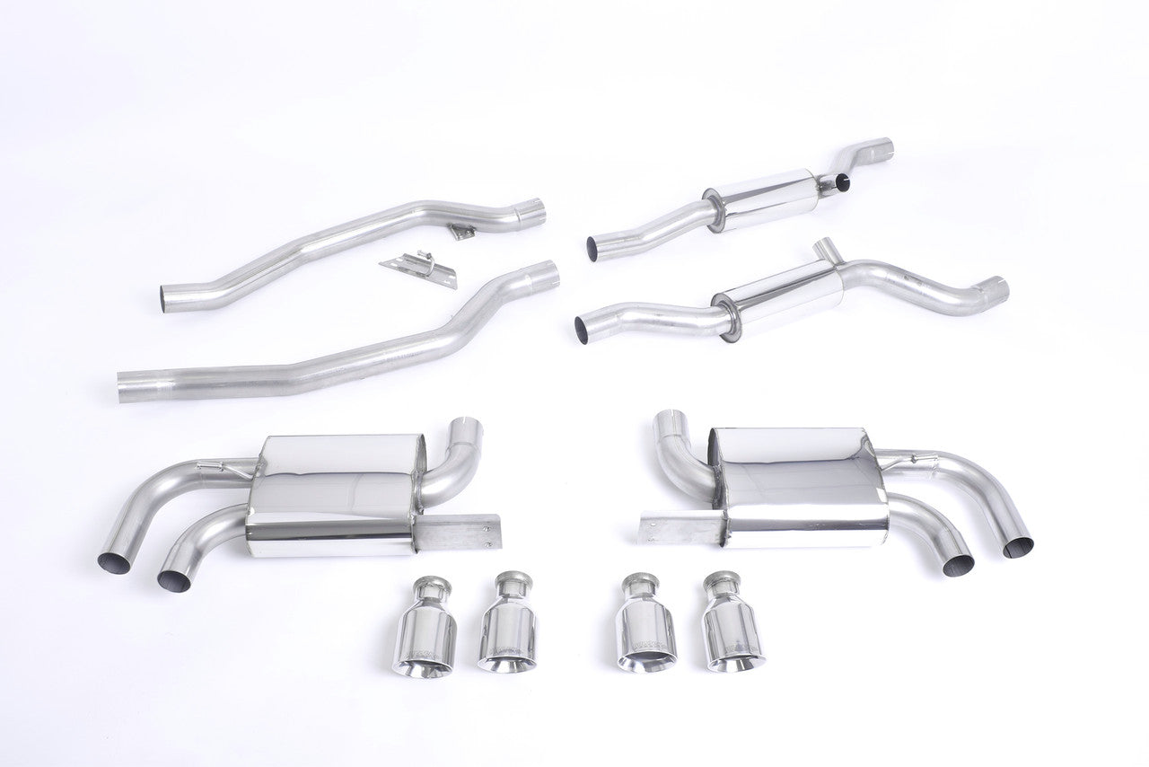 Milltek Cat-back Exhaust - Resonated (quieter). Cup-style - Cayenne - 958 Turbo 4.8 V8 - 2010-2020 - SSXPO111 - Wayside Performance 